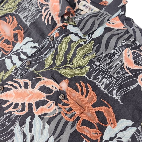 Tropical Hawaiian Lobster Print Men's Shirt XXL - Picture 9 of 11